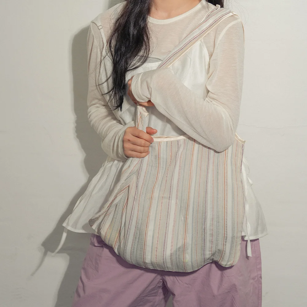 lace bag(L)_breezy stripe