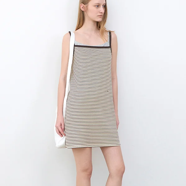 STRIPE COLOR BLOCK DRESS (OP-6333)