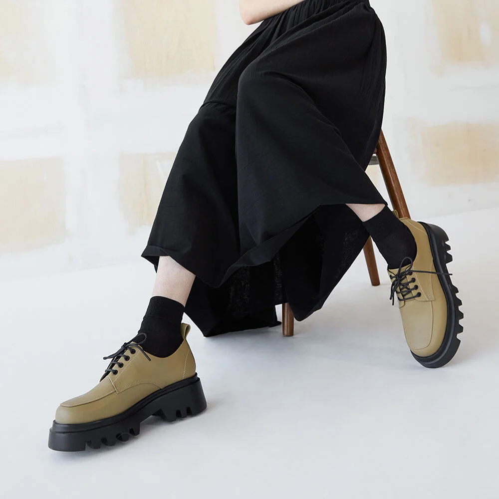 Mael Lace-up Loafer Beige