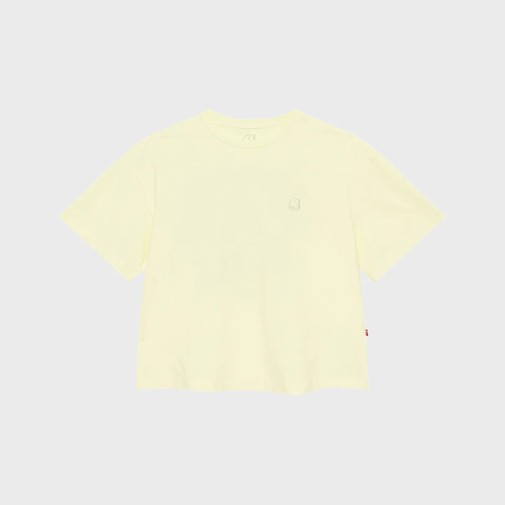 Sorona 北極熊 圖案 短袖 T恤 - W_Pastel Yellow_OWM26279Y3