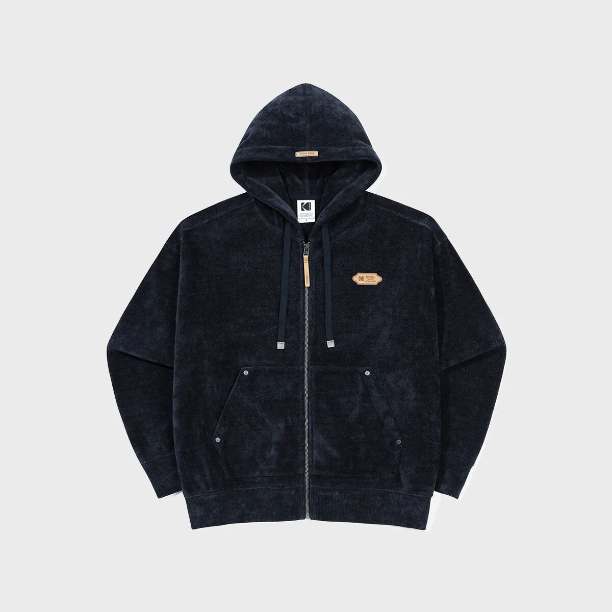 綿密 連帽衫 拉鏈 NAVY