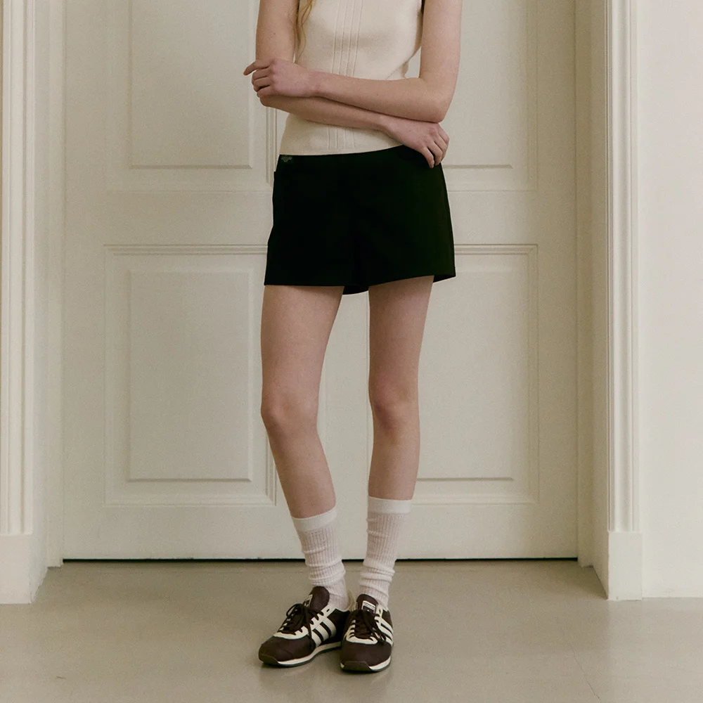 PLAIN SUMMER SHORT PANTS (moat black)