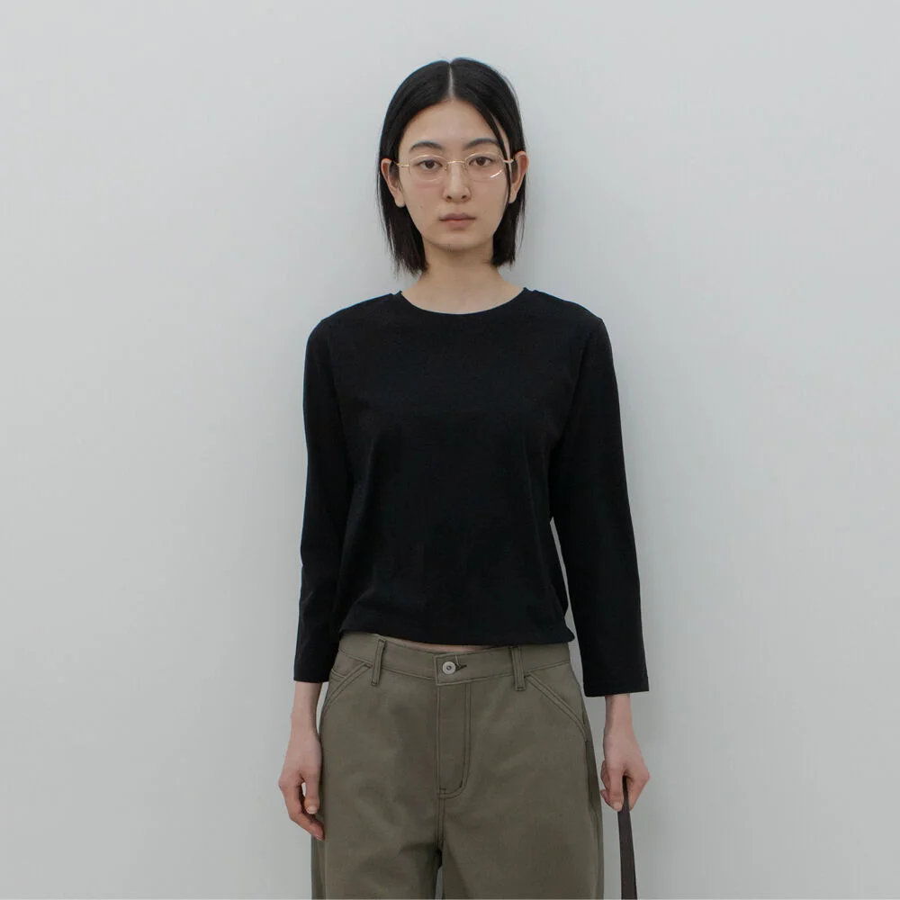 8 SINGLE STITCH TOP / BLACK