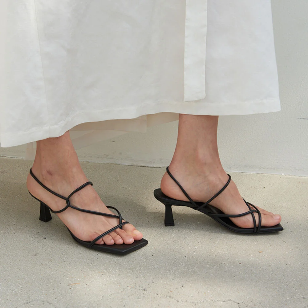 Serena Sandals Leather Black
