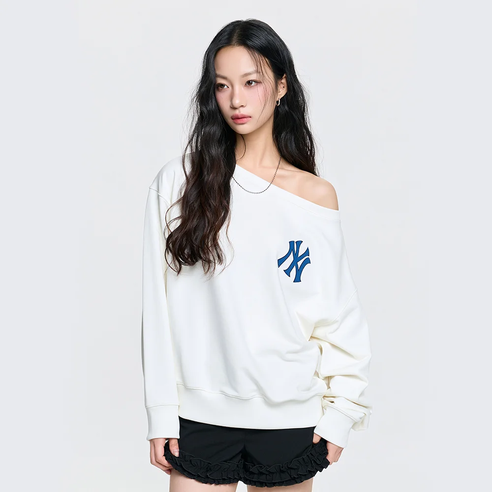 女裝 標誌款 露肩 衛衣 NY (Cream)