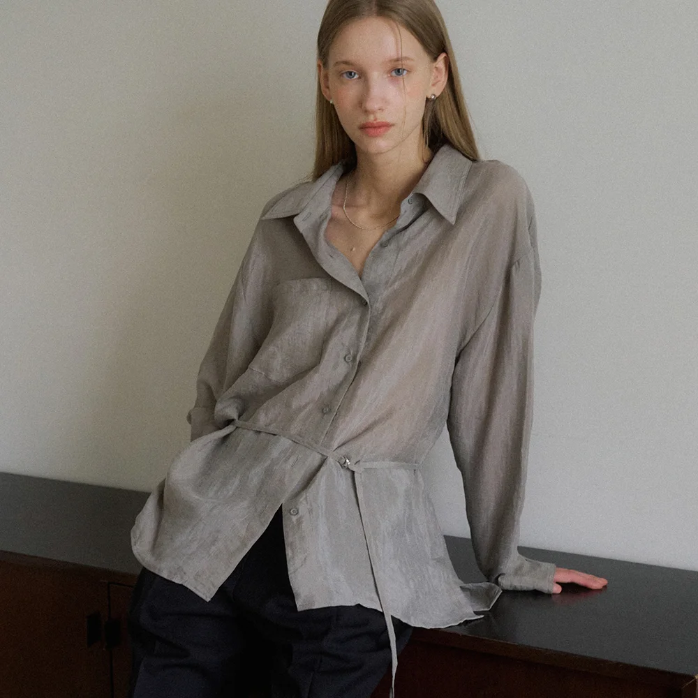 comos 1540 strap slit shirt (gray)