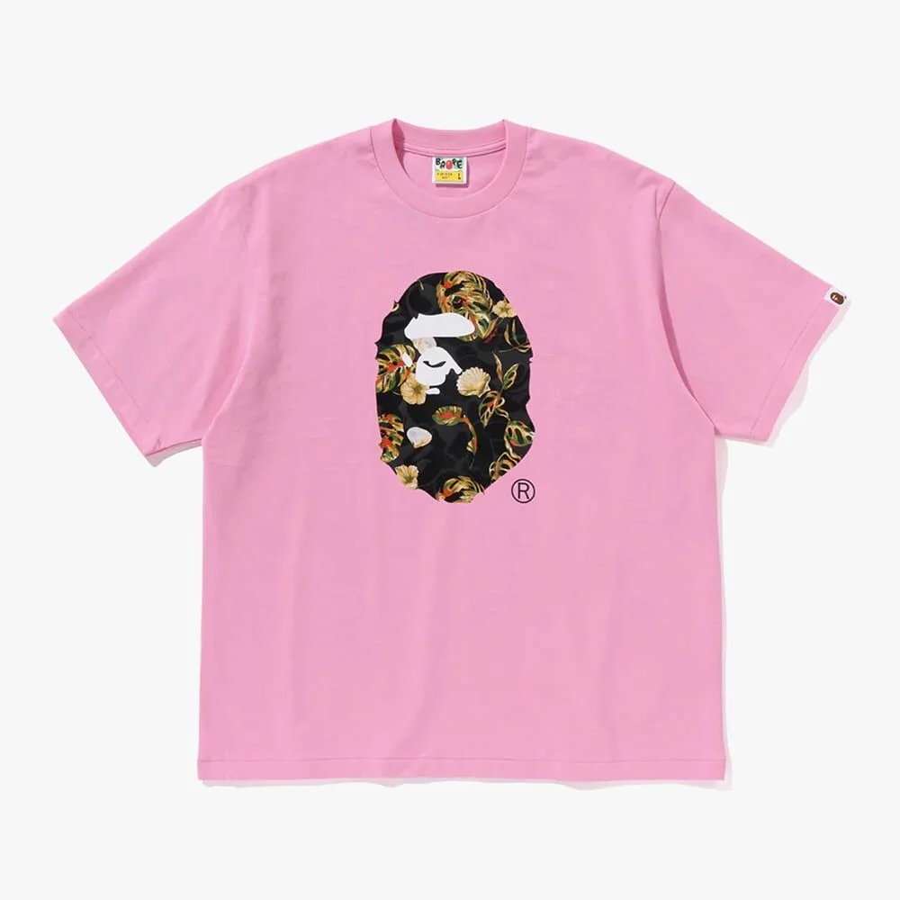 Vacation 圖案 Ape 頭 寬鬆 T恤(M) PINK