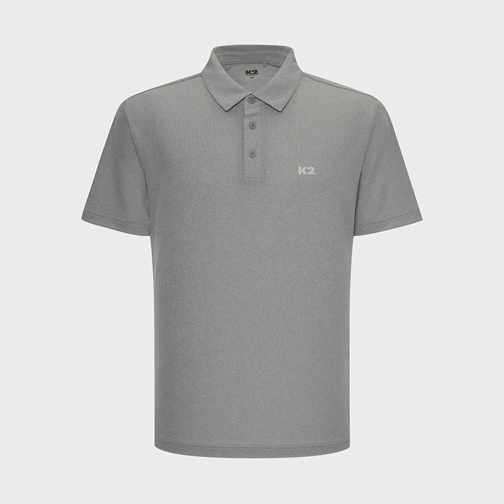 E_Polo T恤_Melange GREY_GMM26287MH
