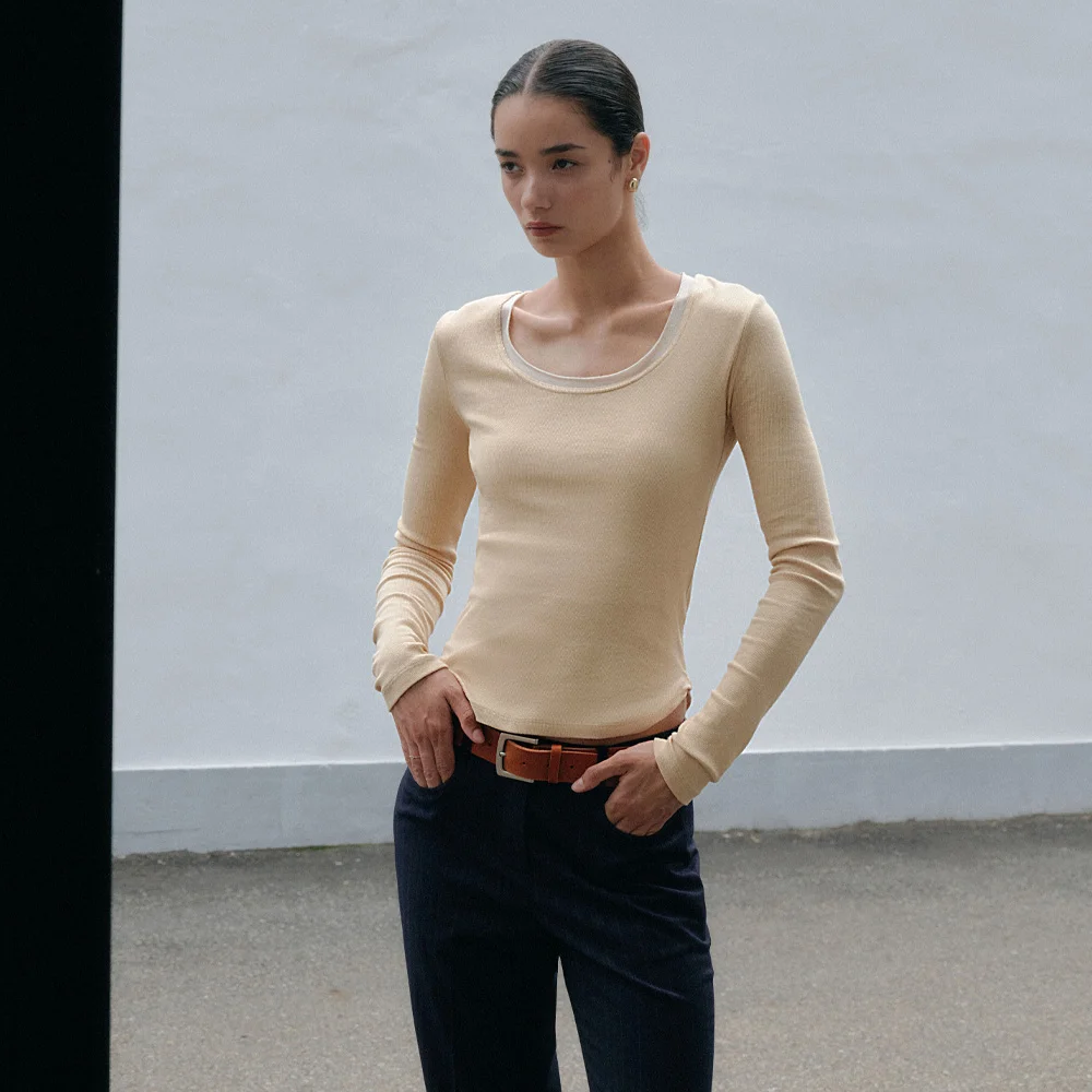 HERRY U-NECK T-SHIRT_BUTTER