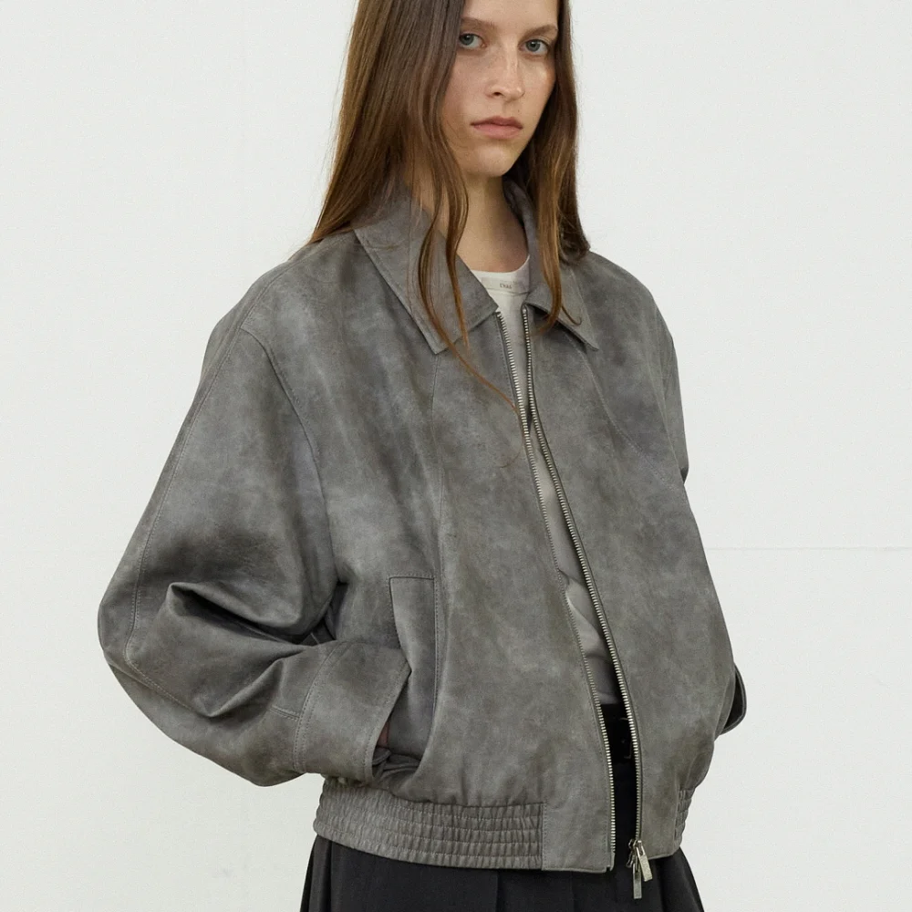 DUST HIDE BOMBER_GREY
