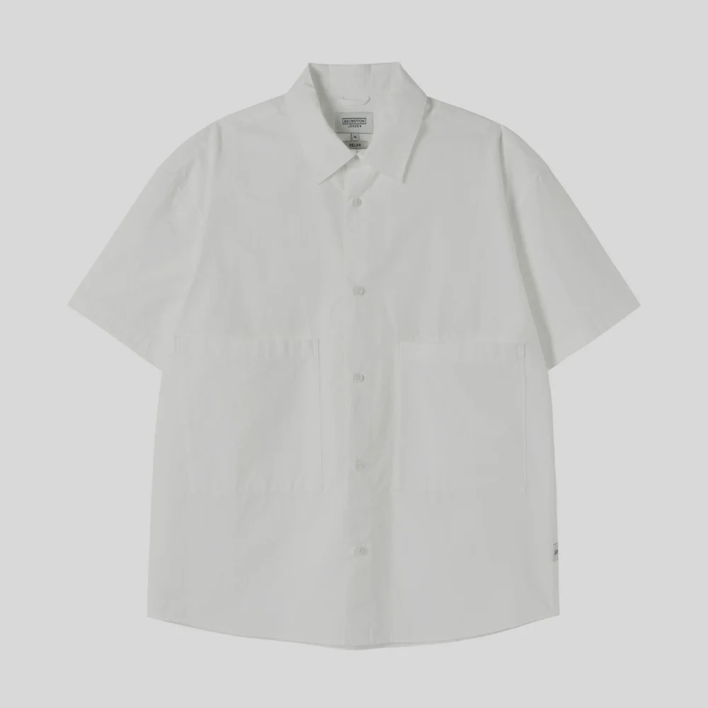 BIOWASHED HALF SLEEVE SHIRT - WHITE (P252MSH433)