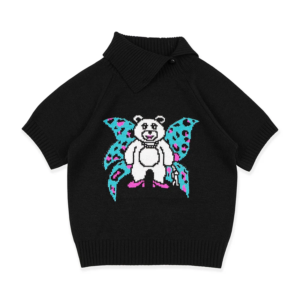 WING BEAR KNIT WARMER SET_BLACK