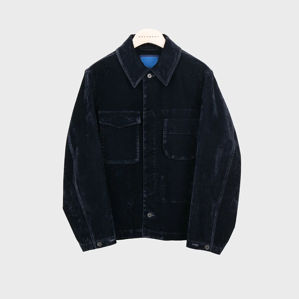 VELVET DENIM FIELD SHIRTING JACKET