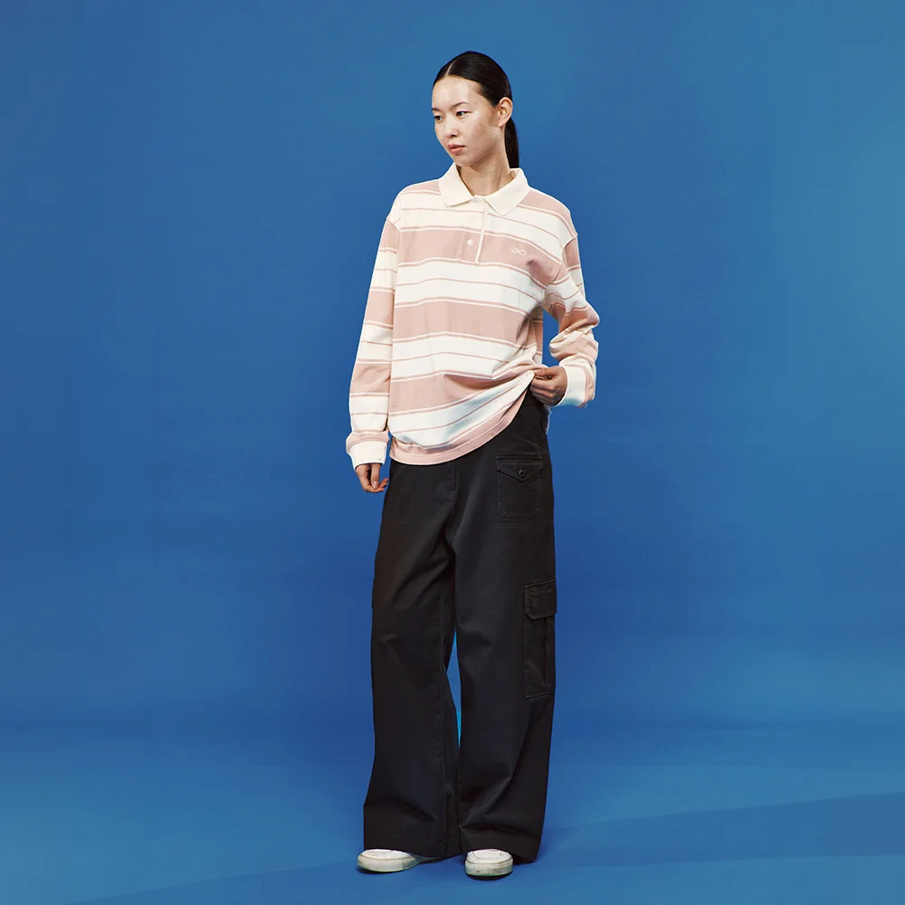 條紋 衣領 T恤 2colors