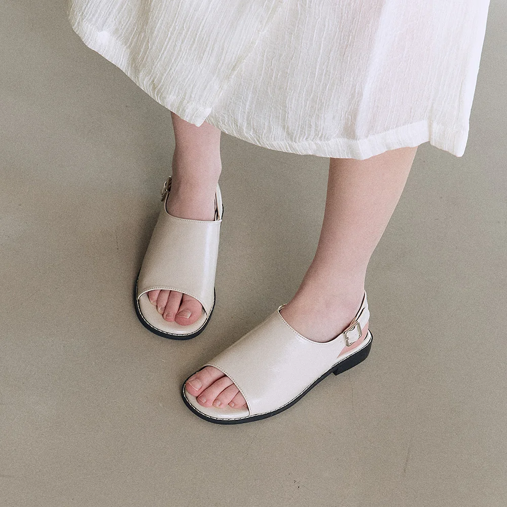 EO2610 Cover Buckle Sandal(2color)