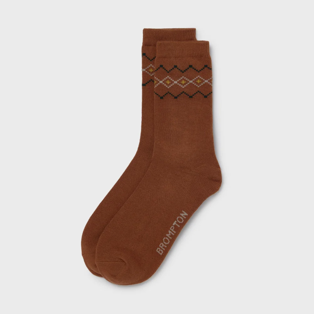JACQUARD POINT SOCKS - ORANGE (P255ASO411)