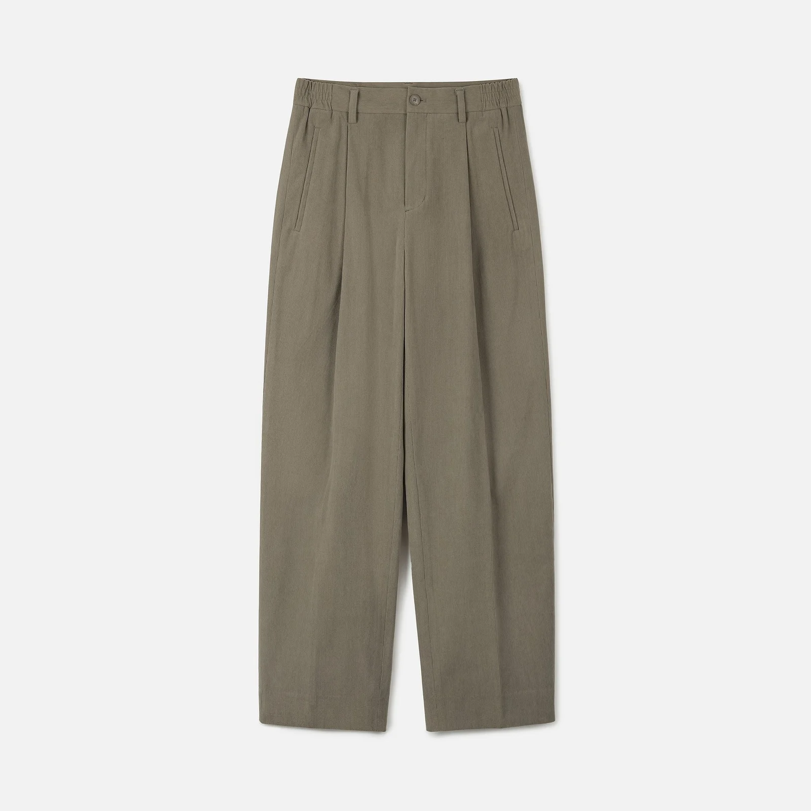 CORDUROY SEMI-WIDE PANTS GRAY (247)