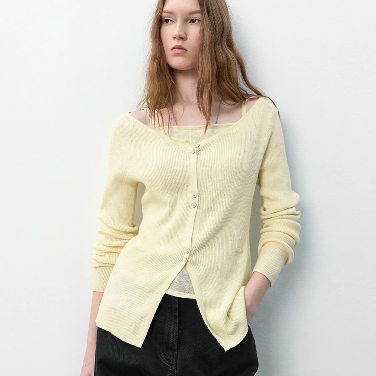 TALLI SOLID KNIT CARDIGAN (Z-CD-2228)