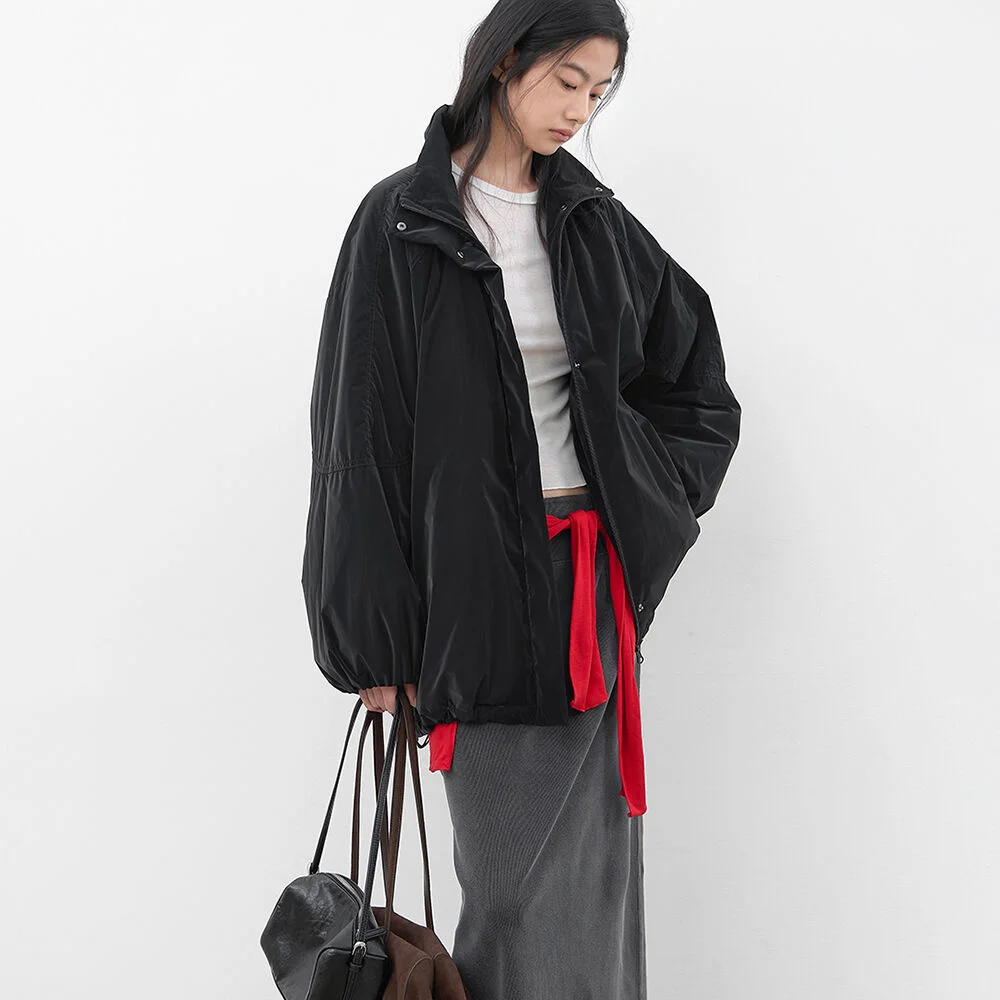 (JP-614)REFLECT GLOSSY PADDED VOLUME JUMPER