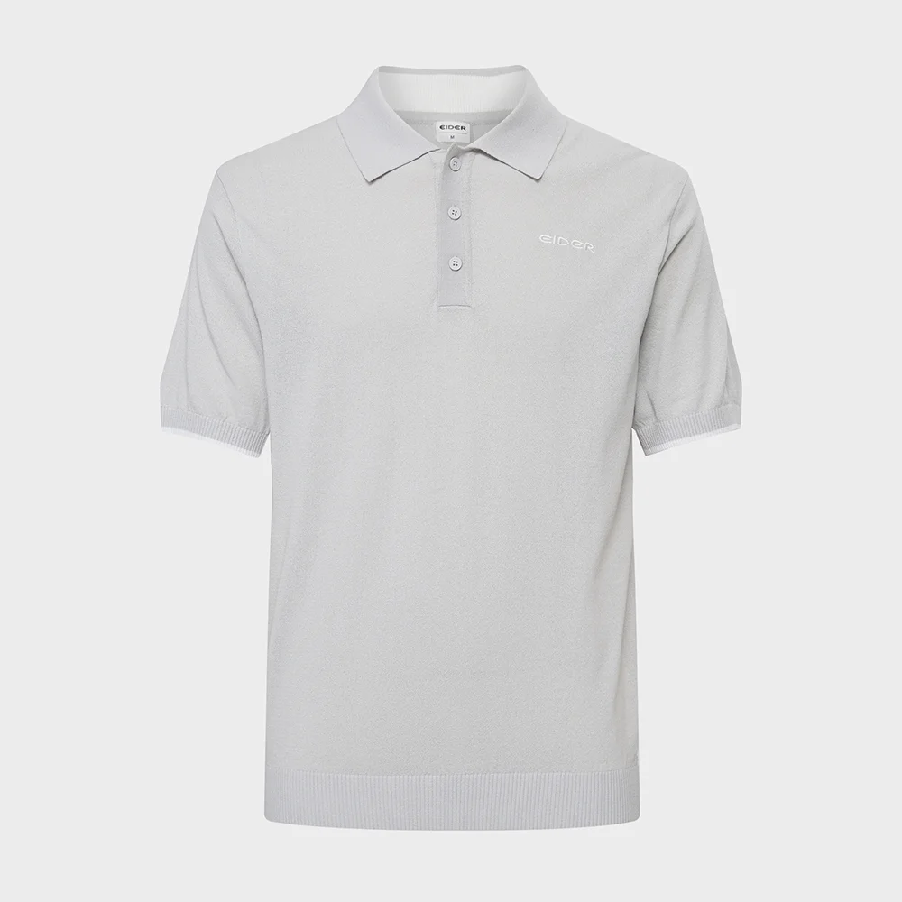 ICE ON (冰霜色 ON) 男裝 短袖 Polo 毛衣_Light Grey_DMM25274C2