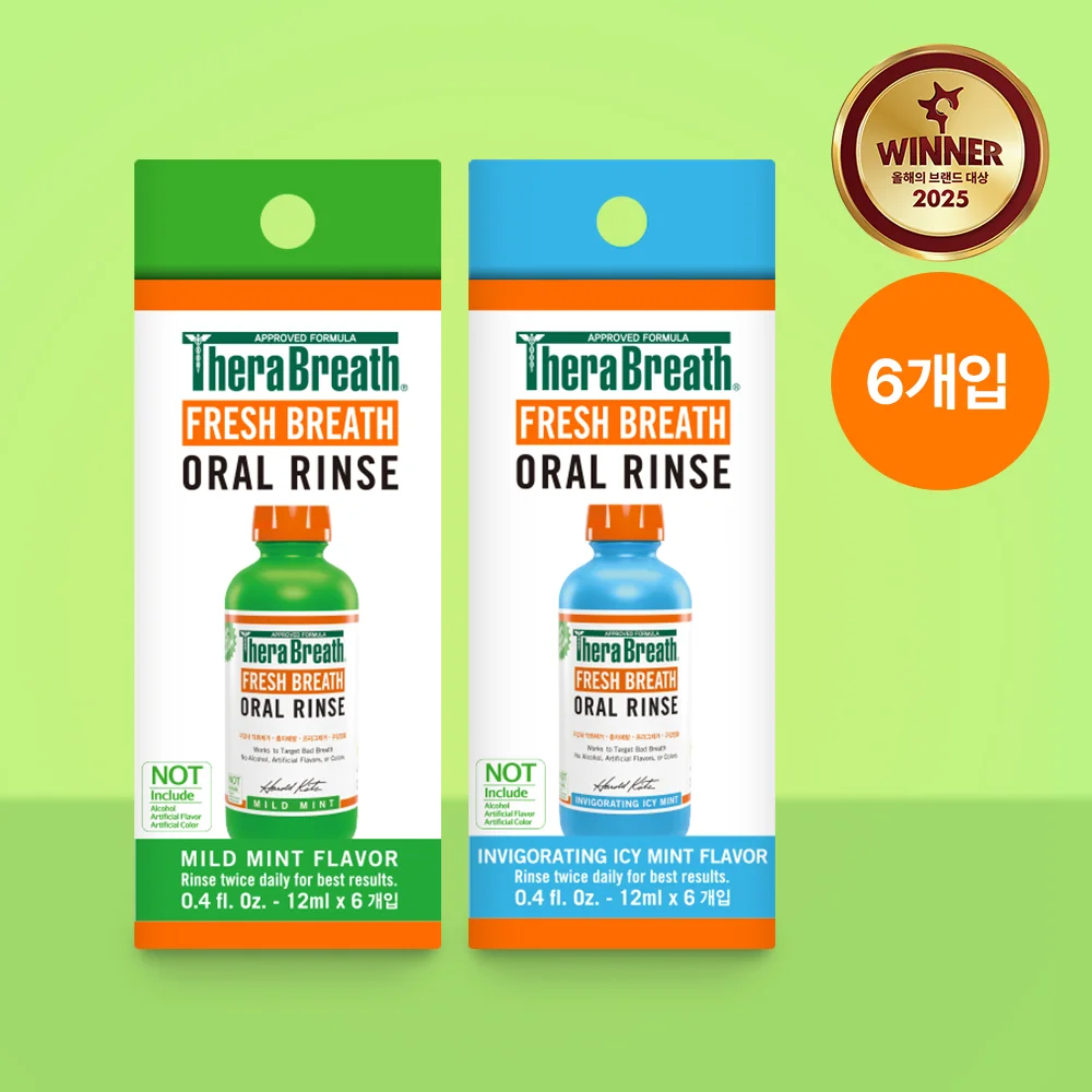 TheraBreath Oralince 便攜套裝 12ml 6件裝 2款 (溫和薄荷/Icy Mint)