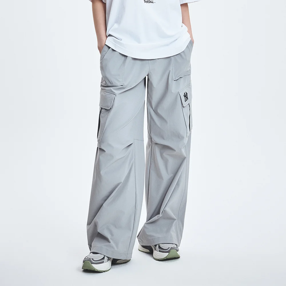 女裝 戶外機能風 低腰 工裝 寬褲 NY (L.Grey)