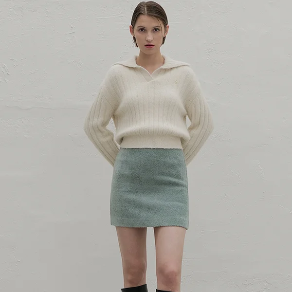 LEWAY SET-UP HAIRY SKIRT (SK-4884)