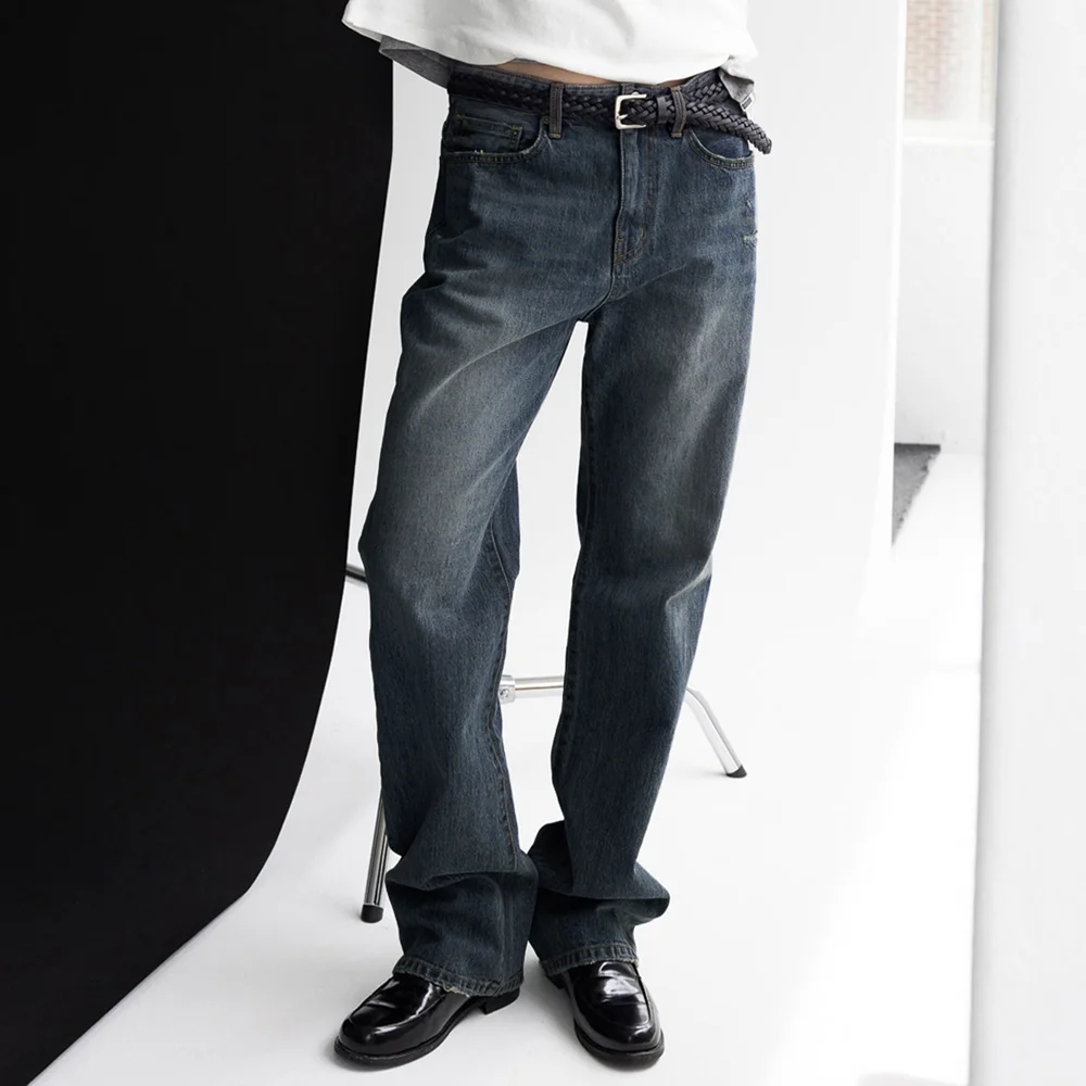Slub loose denim (vintage blue)