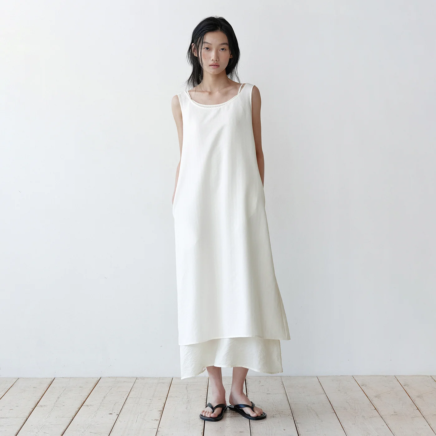 Montana layered dress (ivory)