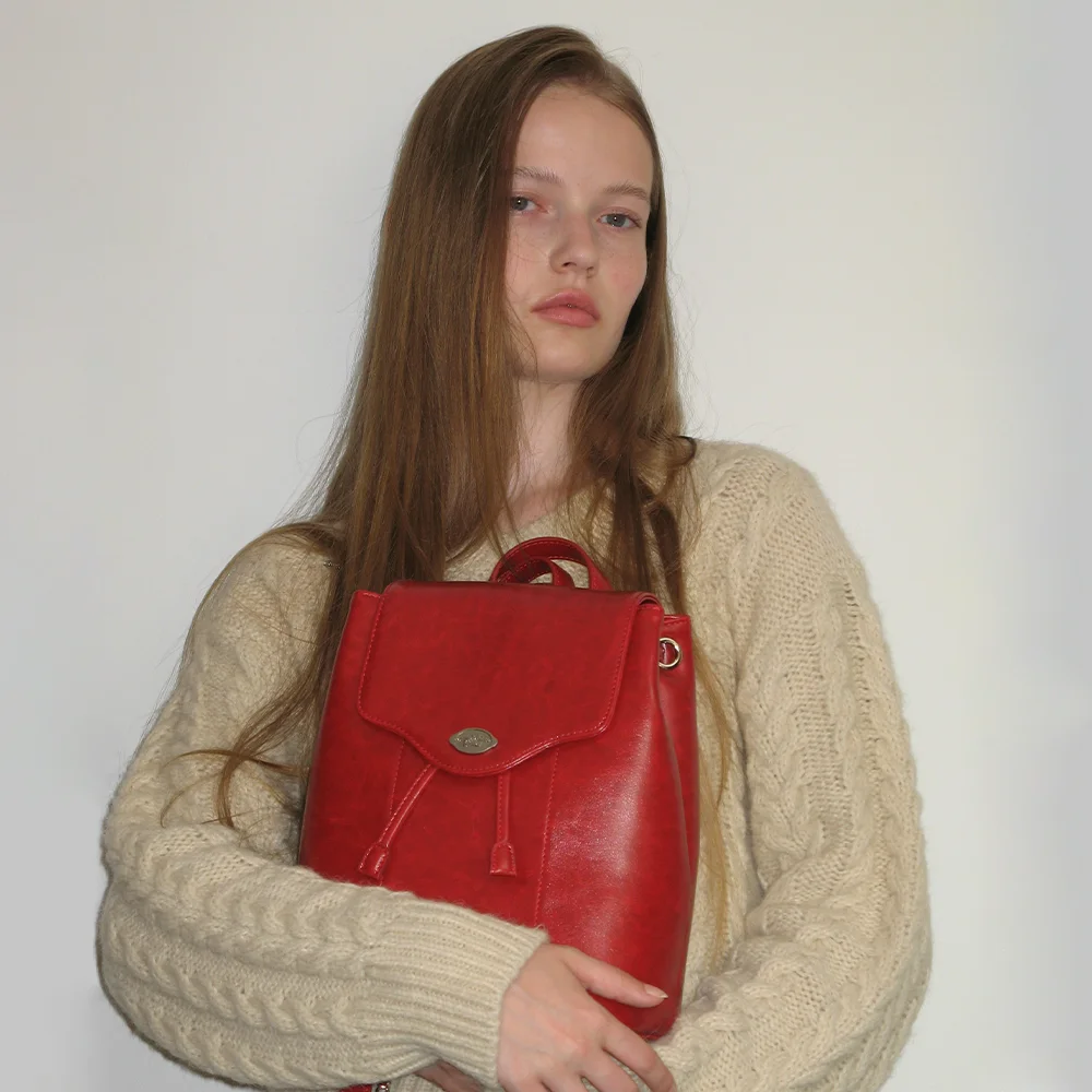 fle backpack - vintage red