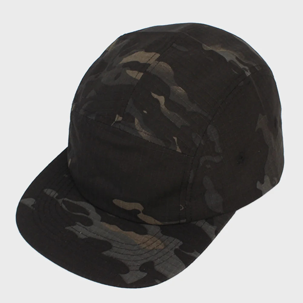 Big Size Camo Poly Black Campcap Camp Cap