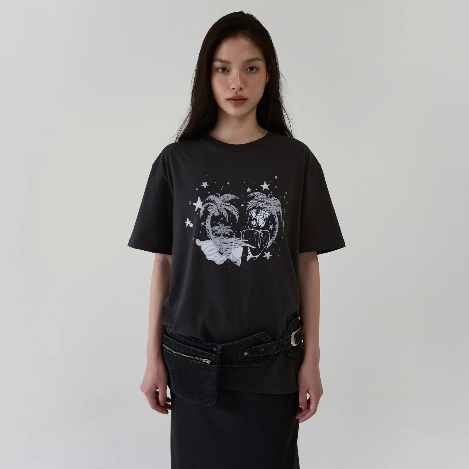 DREAMY ISLAND T-SHIRT - CHARCOAL