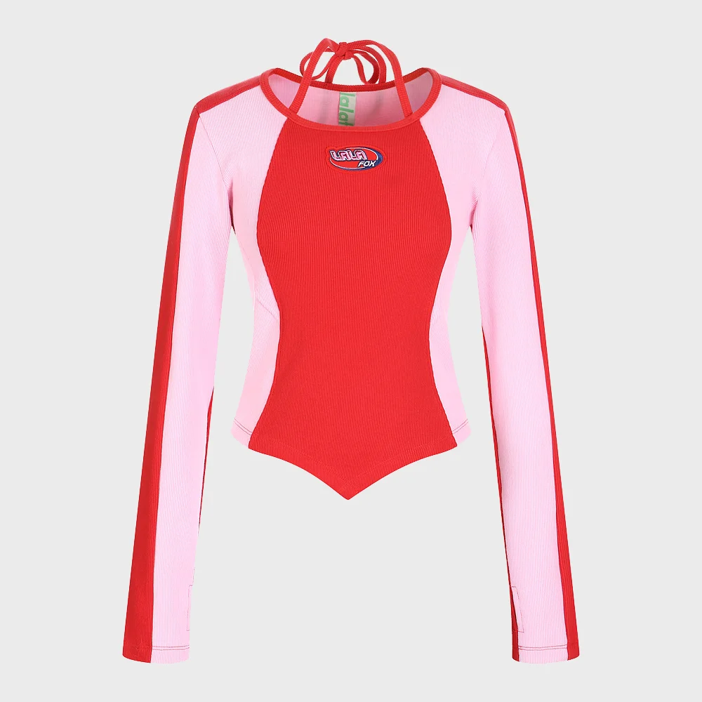 STRAP COLOR BLOCK T-SHIRT PINK BP3CL004