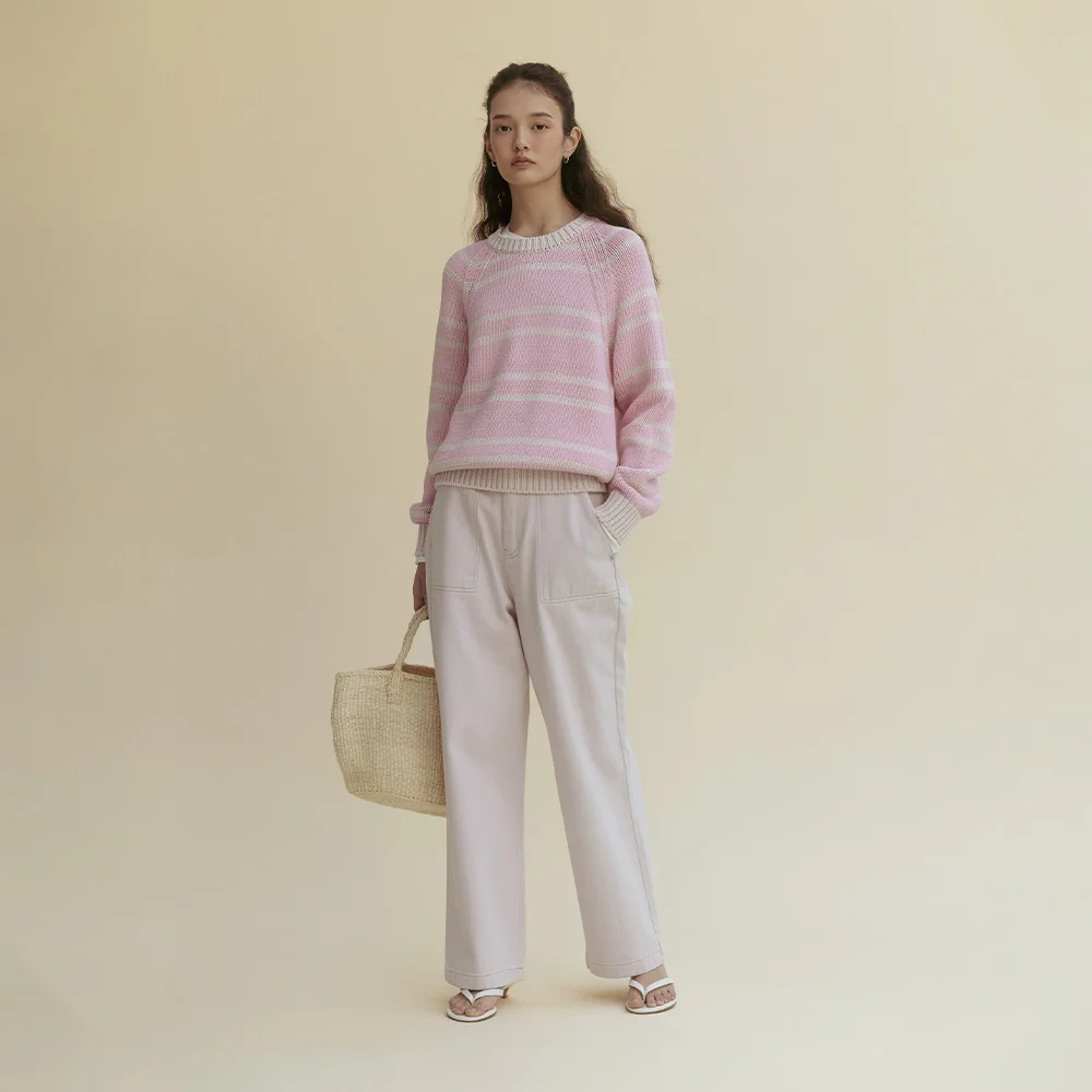 POCKET COTTON DENIM (BABY PINK)