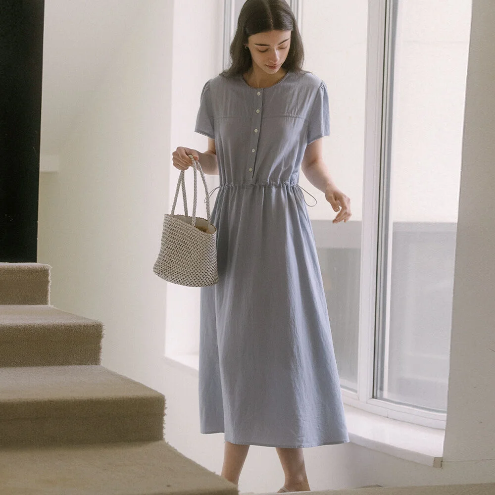 Lace string dress TISU03OP01_Sky blue