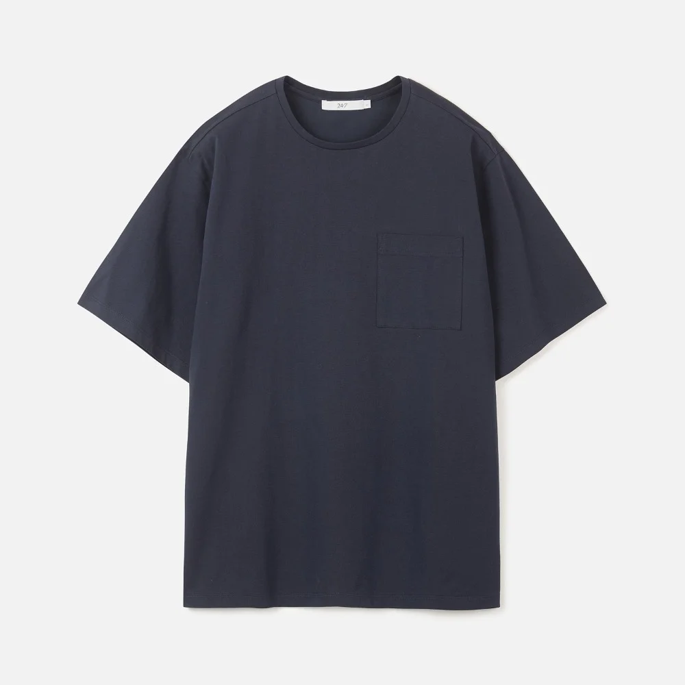 SORONA 30s POCKET TEE NAVY