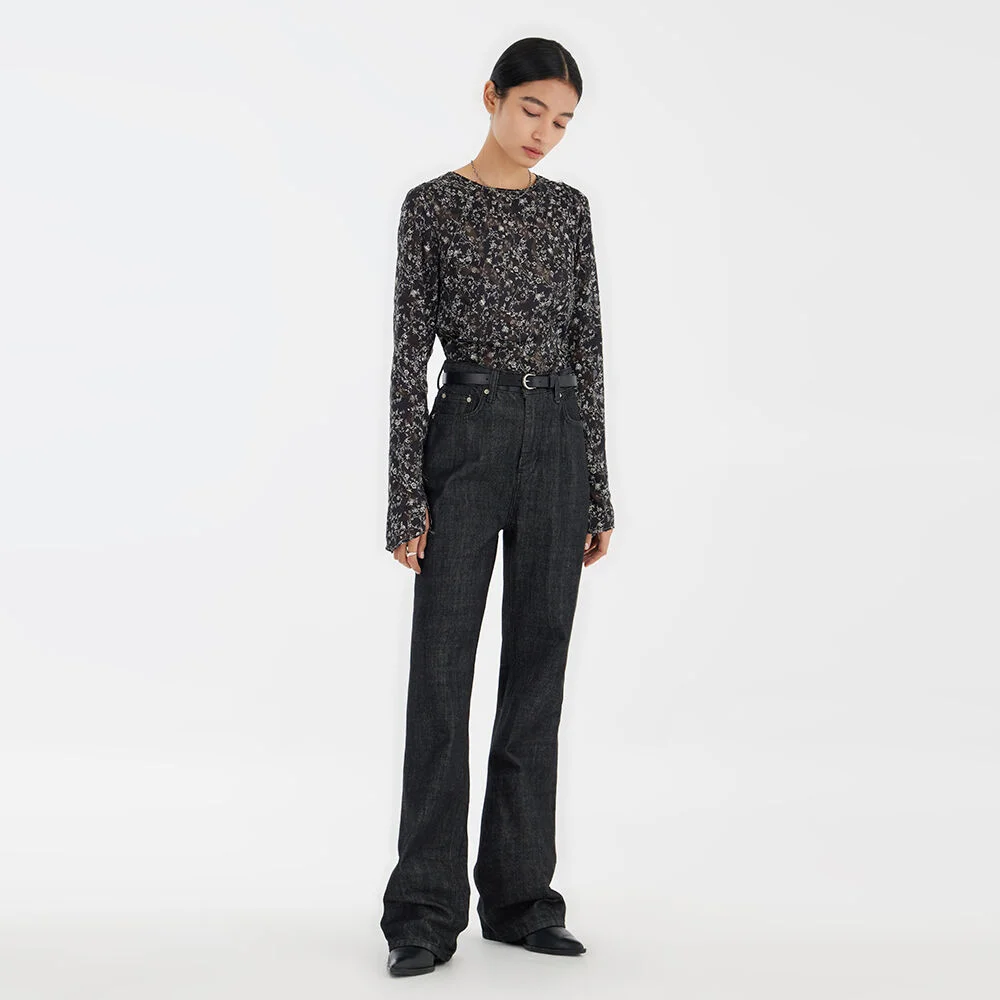 Second Skin Woven Top - Black
