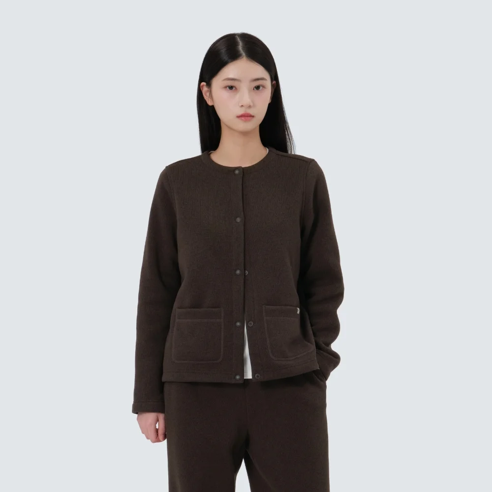 針織衫 女裝 開襟外套 Brown (S25WWFFJ77)