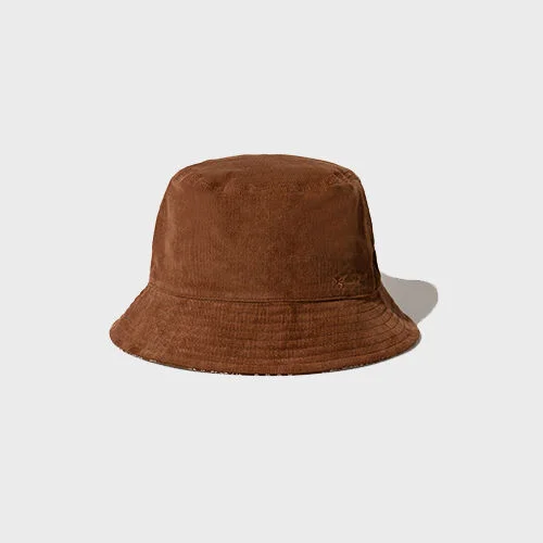 燈芯絨 佩斯利紋 雙面穿 帽 Brown (S22FURCP10)