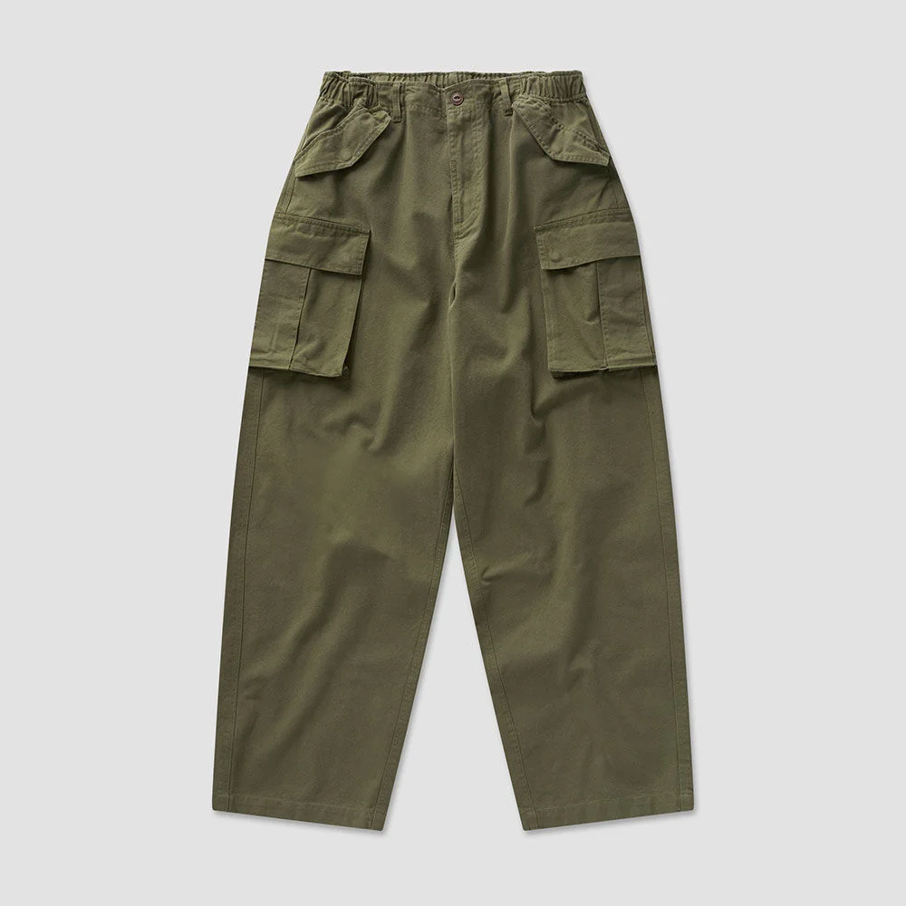 Washed Oxford Cargo Pants 4(Khaki)