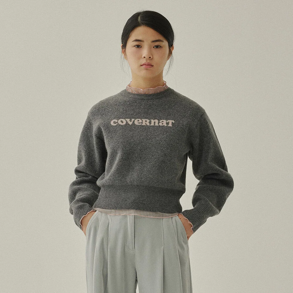 女裝 Cooper 標誌 針織衫 Charcoal