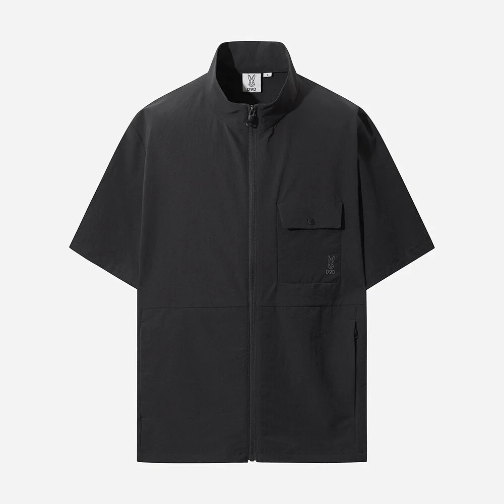 Air Pixel Stand Neck 短 外套 男士(BLACK)