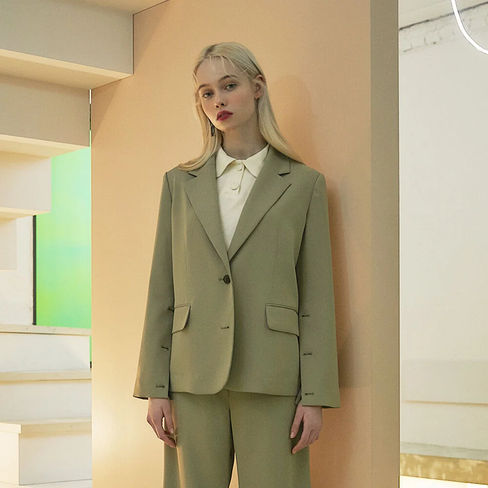 BACK TUCK SINGLE JACKET KHAKI