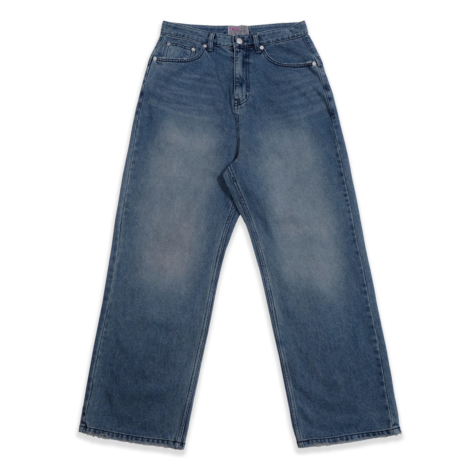 PIN BUTTON DENIM PANTS