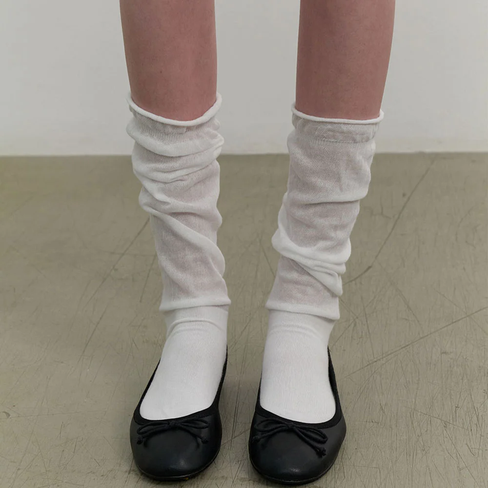 Sheeer Gauze Long Socks (L241MSC010)