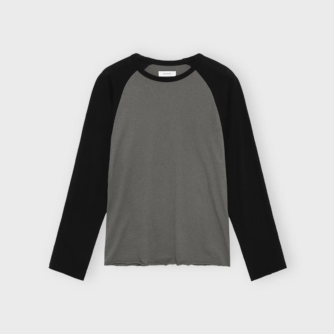 Cut Off Raglan Long Sleeve, Black