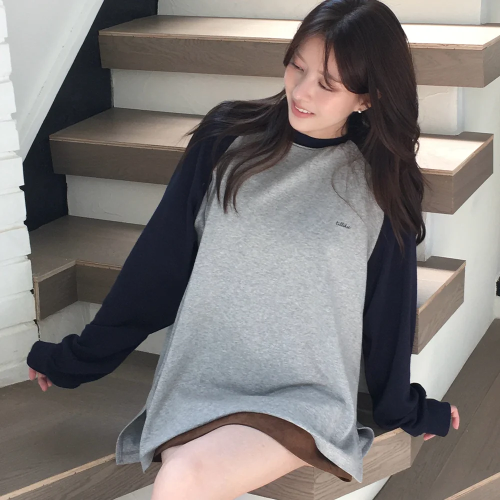 Raglan oversized modal tee _Navy