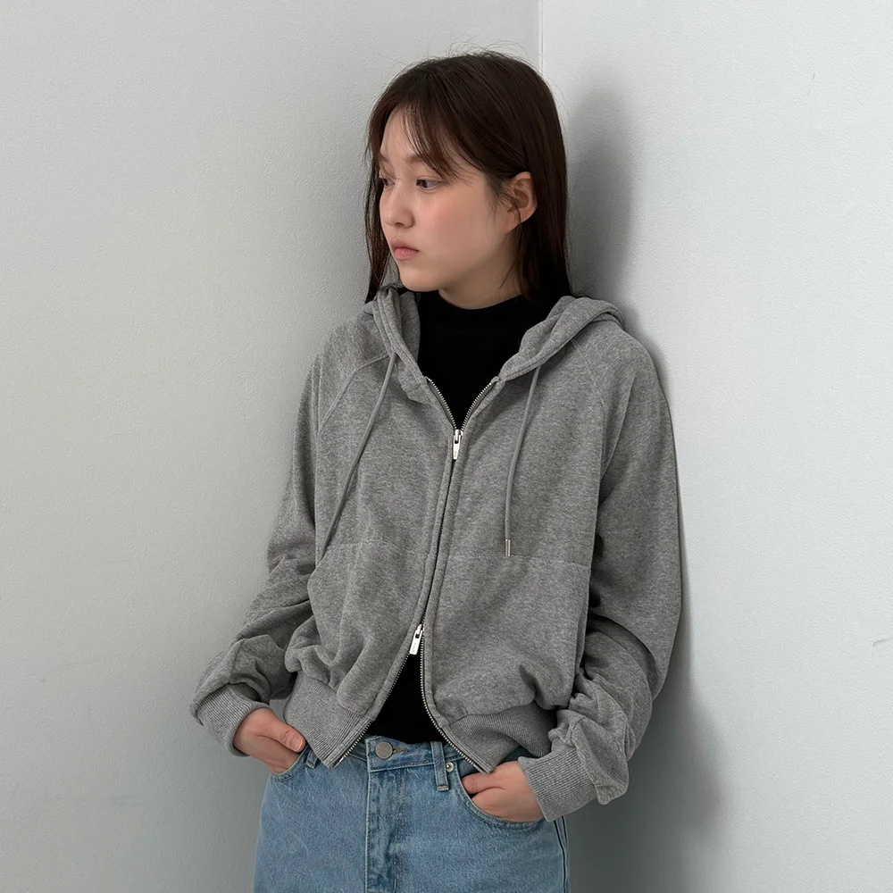 SALT TERRY HOOD ZIP-UP (MELANGE)