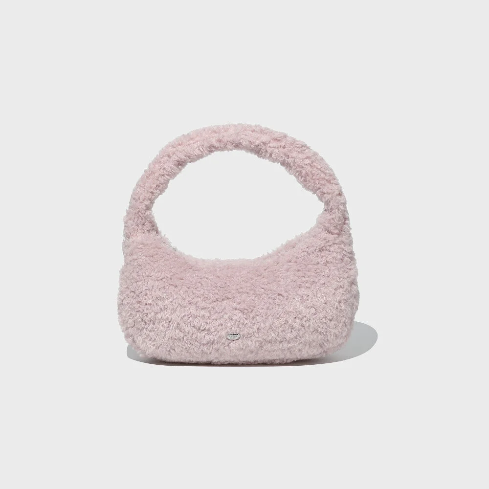 Cloverheart Fluffy Hobo Bag Pink
