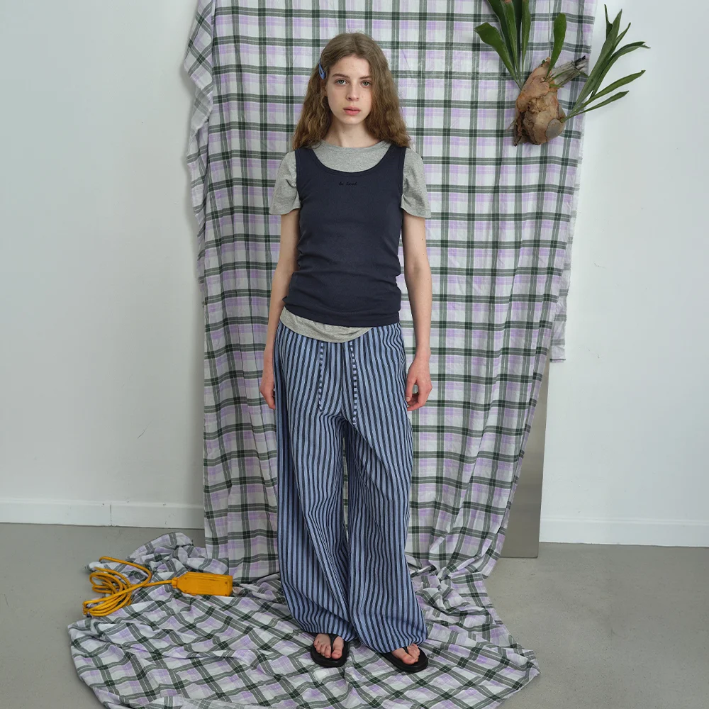 renee string pants - blue